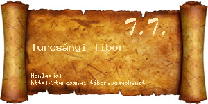 Turcsányi Tibor névjegykártya